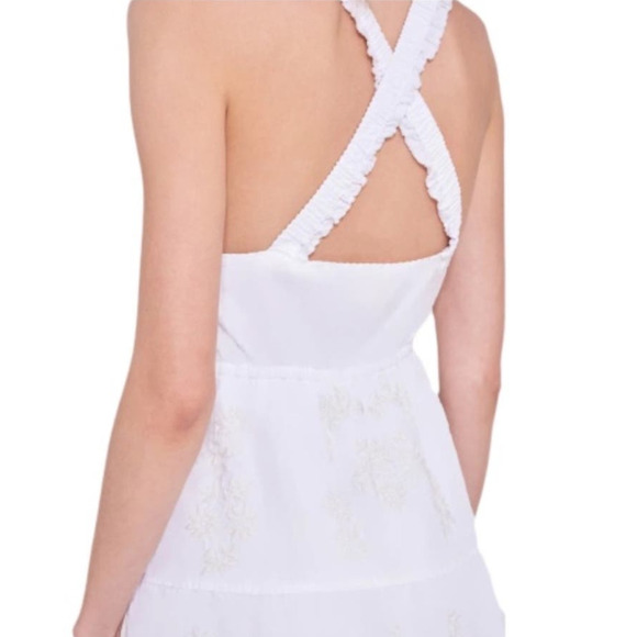 Roberta Roller Rabbit Iberia Dress Floral Embroidered Tiered Midi Size Small - Picture 7 of 13